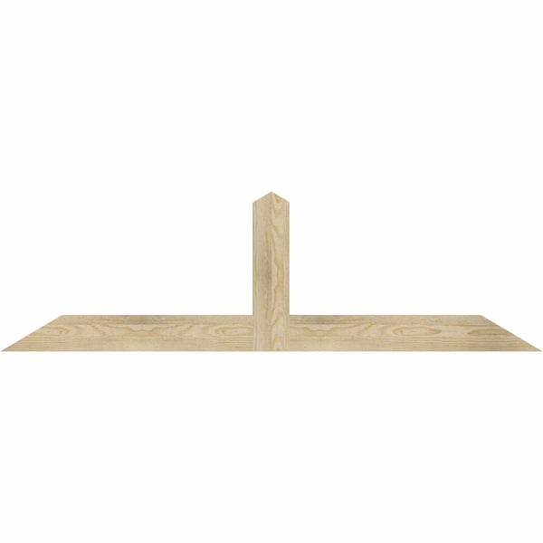 Ekena Millwork Portland Rough Sawn Timber Gable Bracket, Douglas Fir, 60"W x 17"H x 2"D x 4"F, 7/12 Pitch GBW060X17X0204POR00RDF - main